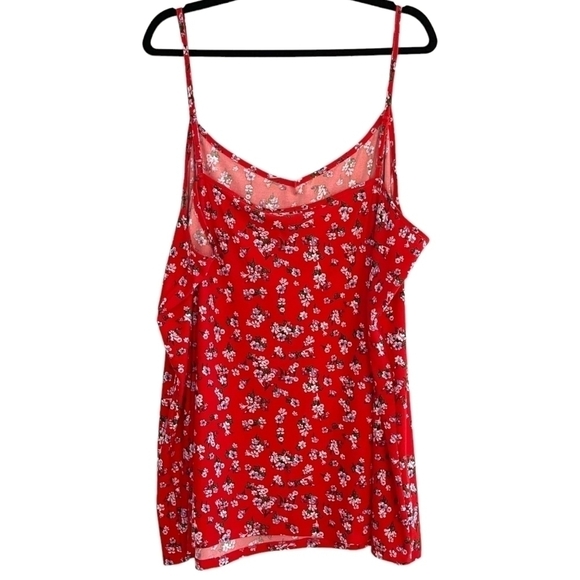 Justify Red Floral Soft & Stretchy Tank Top 3X - Picture 3 of 3